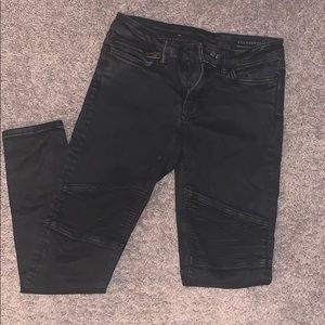 NWOT All Saints Black Biker Jeans Size 25